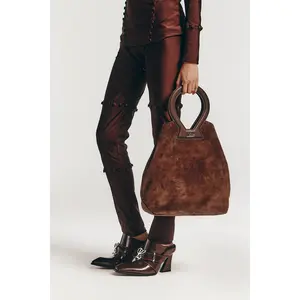 Unbutton Legging in Brown Lycra