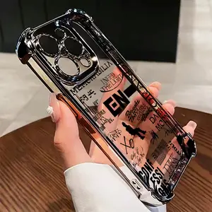 Music Group E-ENHYPENS Phone Case Suitable for iPhone 17 16e 16 15 14 13 12 11 Mini Pro Max Air X XR XSMAX 8 7 Plus Anti Fall Transparent Soft Back Cover