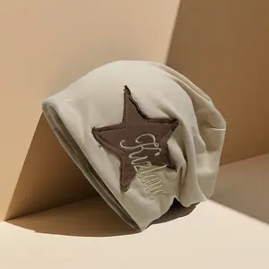 Y2K Slouch Hat Star Beanie Hat Grunge Accessories Winter Warm Cap Retro Design Knit Beanie for Women Men Valentine's Day/New Year mother daughter