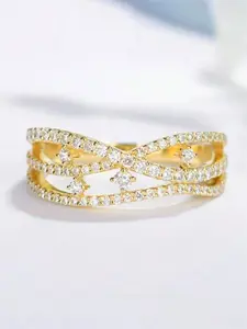 1 PC Elegant Cubic Zirconia Ring For Women For Wedding Engagement Anniversary Party Band Jewelry Valentine's Day Gift Stackable Rings