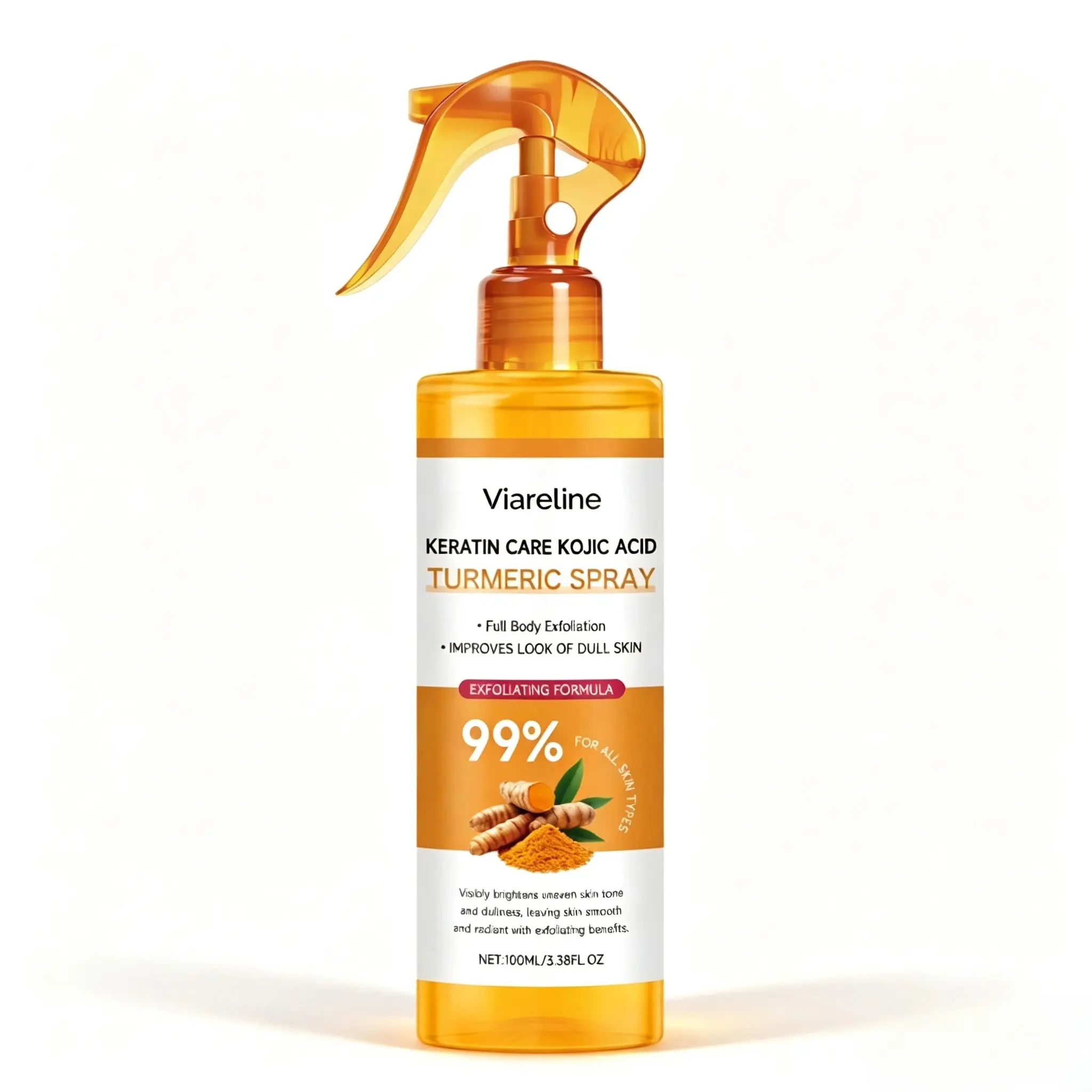 Peel Shot Keratin Care Kojic Acid Turmeric Spray 200ml Pore Clearing Exfoliating Formula Skin Repair Scrub