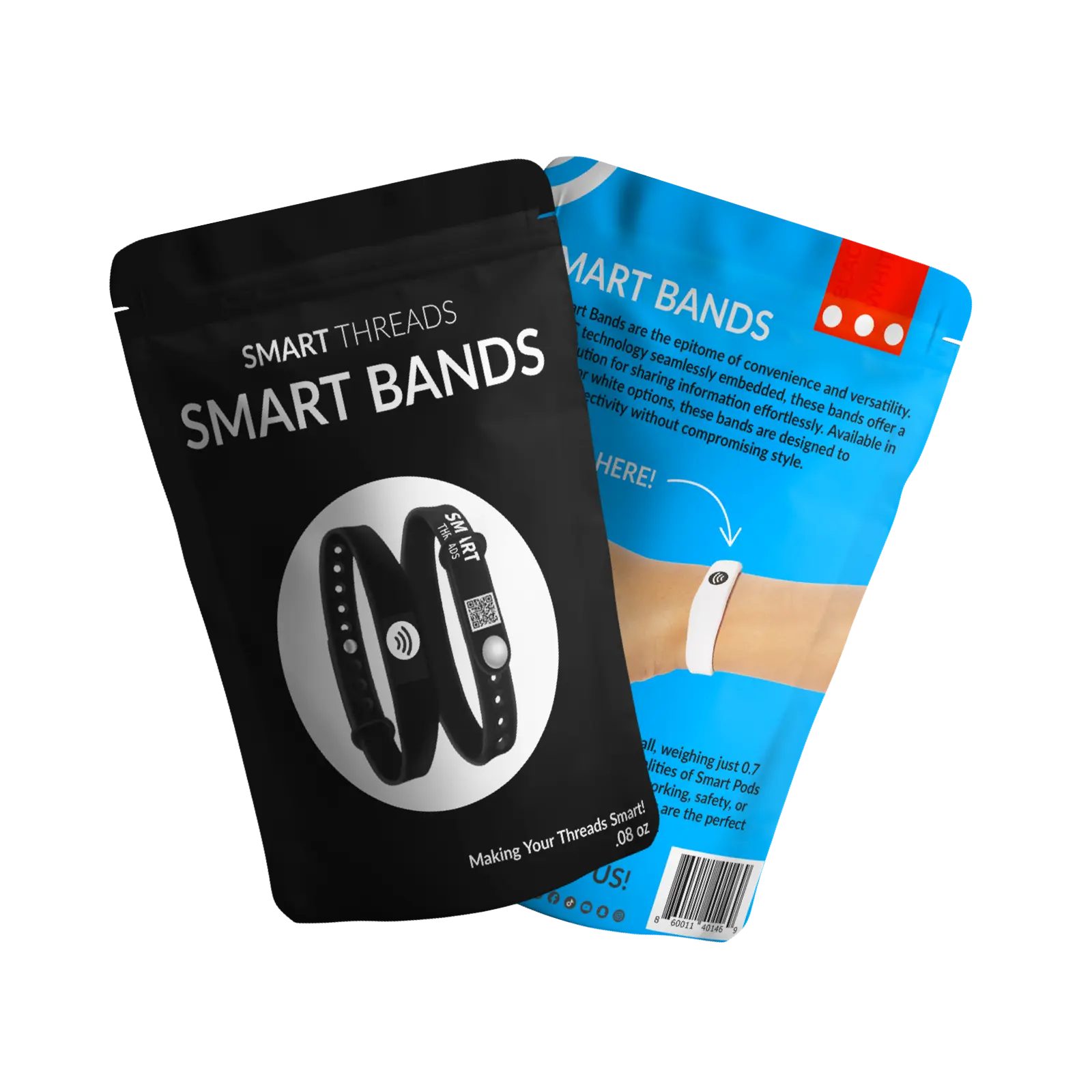 SMART THREADS | SMART BAND | NFC Technology| TAP N' SHARE | Android & IOS Compatible Accessories Silicone Wearable Digital