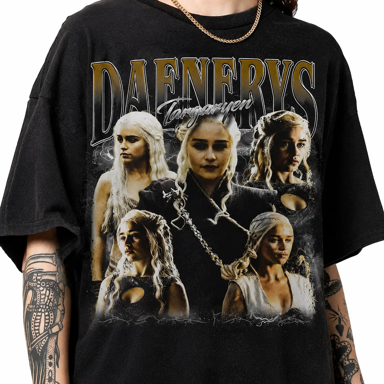 Vintage 90s Graphic Style Daenerys Targaryen T-shirt, Daenerys Targaryen Gift For Man and Women
