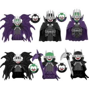 Blind Box Building Blocks DY106 DY111 Mini Model Figures Maniacal laughter Bat Horror Character Halloween Christmas Gifts Toys
