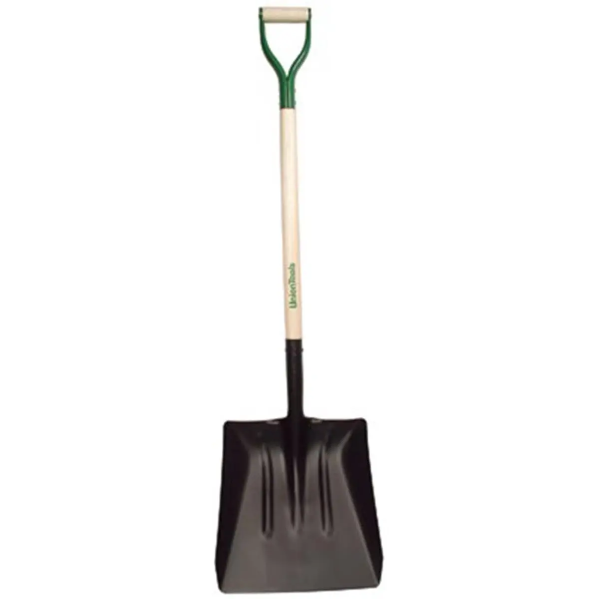 212 MAIN Multi-Use Heavy-Duty Tempered Steel Street Shovel - P4Sn Dh Model, D-Grip Handle, Secure Base Stand, White Ash Handle (39" Length), 15-1/2" Blade for Mulch, General Purpose Clean-Up, Blade Length: 15-1/2"