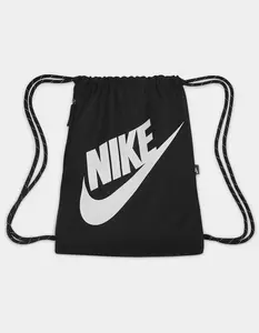 NIKE Heritage Drawstring Bag, Black NIKE Heritage Drawstring Bag, Black