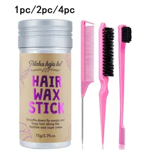 Hair Wax Stick for Flyaway Control and Styling, Smooth Ponytail, Buns, and Hairstyles, Suitable for Women and Men, Hair Accessory Set