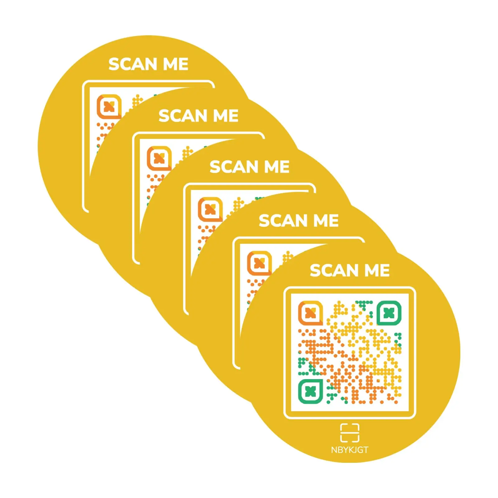 Round Sticker yellow-5