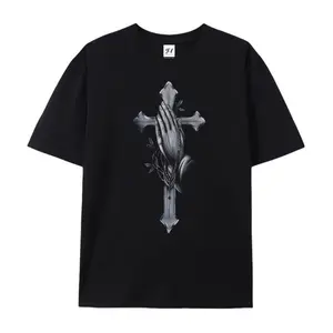 Oversized Casual Men's Letter Pattern Printed T-Shirt Cotton Micro Elasticity Eco-friendly Hot Stamping Unisex Fashion Solid Cotton Collection gift tee tv show