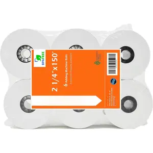 (6 Rolls) 2 1/4 x 150 ft, White, adding machine tape Paper Rolls,   Ply  Register/Adding Machine/Calculator Roll Printing Calculator 10 key adding machine tape