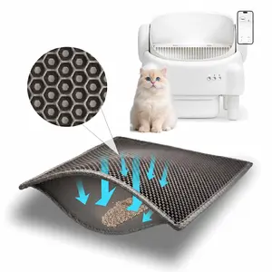 Cat - Litter Mat 22x15.7-Inch Waterproof Dual-Layer Honeycomb Design for Effective Litter Trapping Slip-Resistant Mat