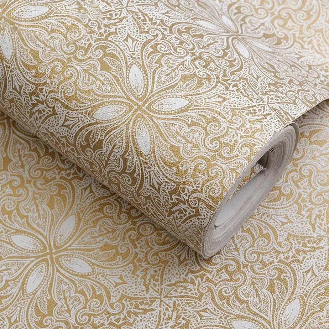 Floral Print Self-Adhesive Synthetic Vinyl Shelf Liner, Bubble-Free Large Size Decorative Sticker for Dresser Drawers, Cabinets, 17.7x196 Inches