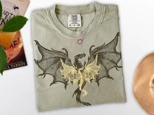 Comfort Colors Dragon Fantasty T-Shirt Bookworm Lover TShirt Booktoker Tee Bookish Crewneck, War College, Dragon Rider, Fantasy Read Gift
