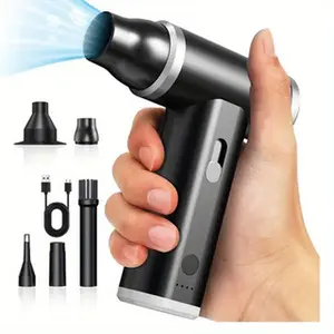 Powerful Compressed Air Duster For Deep Cleaning-Replace Compressed Air Can-No Canned Air Duster-Keyboard Cleaner-PC Cleaning-Rechargeable-Stepless Speed Cordless Air Blower-Car Duster