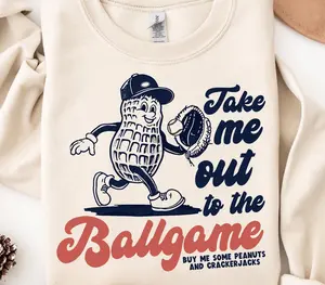 Baseball Mom Shirt, Cute Retro Baseball Mama Tee| Gift for Baseball - Take Me Out to the Ballgame sweater