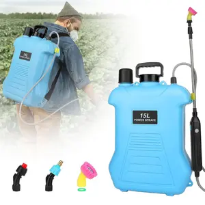 Battery Powered Garden Sprayer, 4 Gallon Backpack Retractable Electric Weed Sprayer with 3 Mist Nozzles, Rechargeable Telescopic Wand, for Lawn and Yard Plant Care FURRELOR