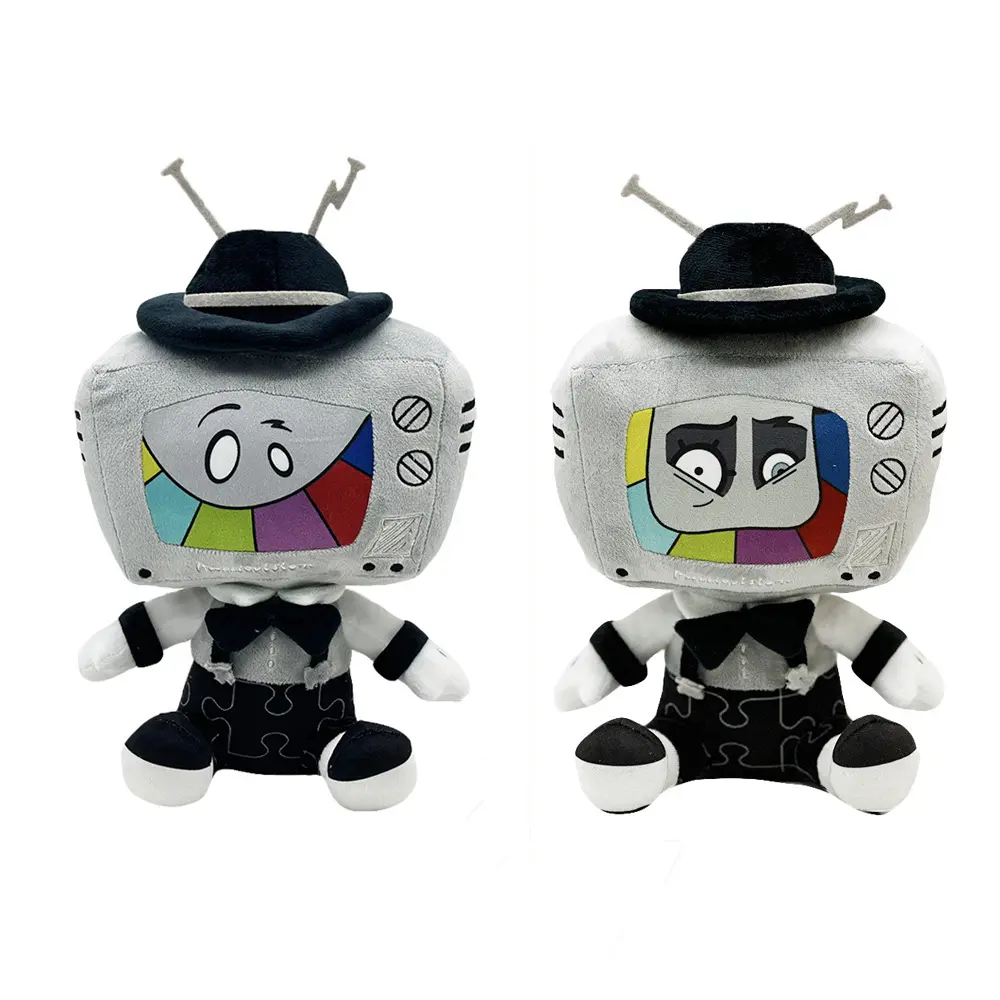 SMG4 Mr. Puzzles Premium Plush Collectible Toy, TV Hot Character Stuffed Doll with Removable Television Screen Accessories & Hidden Sound Chip, Collectible Toys