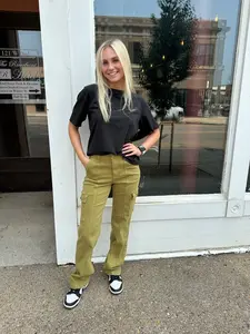 Judy Blue Garment Dyed Cargo Straight