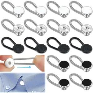 16 count  Extenders for Mens Shirts, Elastic Button Extender for Dress Shirts, Tie,  Extenders for 1/2 Size Expansion of Men Dress Shirts, Suit