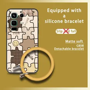 Back Cover Funny Phone Case For infinix Note50 4G/Note50 Pro 4G/X6858 Protective Cute Dirt-resistant Solid Color Bracelet Creative Waterproof Ring Anti-knock Cartoon Youth