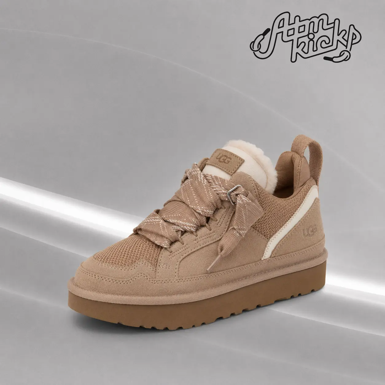 UGG Lowmel Sand (Kids) 1152410K-SAN Authentic Shoes Footwear Sneaker Trainer Comfortable Walking Fashion Trending Gift