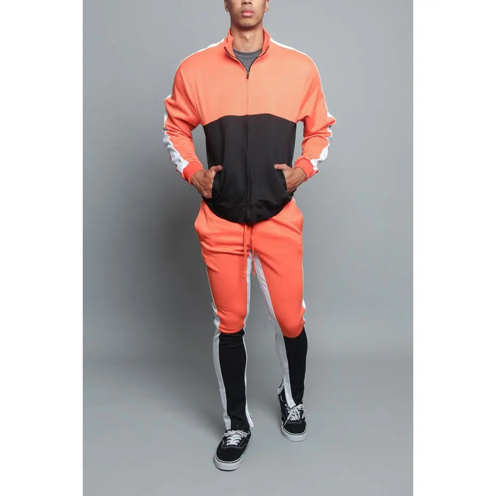 Tri-Colored Track Suit Set
