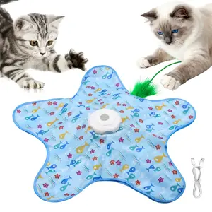 Automatic Rechargeable Pet Hide and Seek Interactive Toy for Cats – Fun Cat Hide and Seek Toy with Crinkle Sounds & Feathers for Indoor Cats, Fights Boredom, Satisfies Hunting Instincts & Promotes Healthy Play