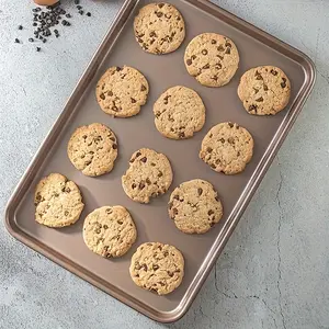 17.5-Inch Non-Stick Carbon Steel Baking Pan, Heavy-Duty Pizza Crispy Jelly Roll, Cookie Sheet, Cake Tray, Dishwasher Safe