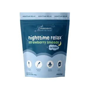 Just Ingredients Strawberry Limeade Nighttime Relax (Kids) 60 Servings | Magnesium, Tart Cherry & L-Theanine | Supports Evening Calm, Relaxation & Restful Sleep*