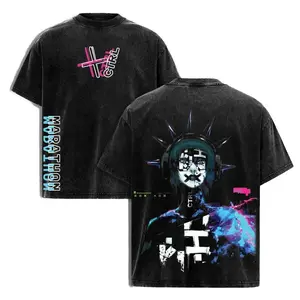 Marathon Gameplay Graphic Tee in Acid Washed Lightweight Cotton - Ultimate Washed Tee for Gamers, Perfect Gaming Gift T-Shirt