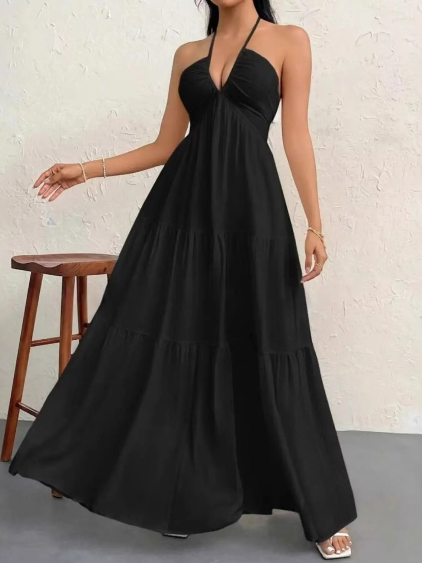 Women's Plain Minimalist Dress, Summer Casual Basic Loose Fit Sleeveless  Dress, Perfect for Beach Holidays & Vacations, Ideal for Parties - TikTok  Shop