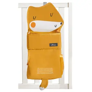 SUNEVNO Hanging Diaper Caddy Organizer Diaper Stacker,Hanging Classified Storage Bag Organizer for Changing Table Playard or Wall & Nursery Organization