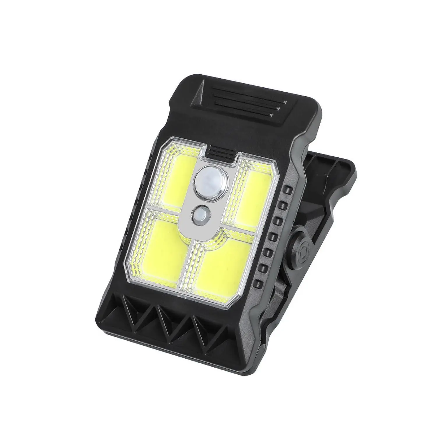 Solar Powered Motion Sensor Clip-On Lighting - 300 lm Bright, Waterproof Outdoors, 10h Runtime, 400mAh, 11.2 x 7.6cm, Portable Backyard Security Light with Vintage Dice Keychain Pendant for Fence/Tree/Umbrella Hanging Home Decor