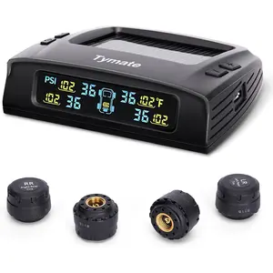 Tymate RV Tire Pressure Monitoring System, Tire Pressure Monitor System with Solar Charge, Trailer TPMS with 4 Sensors & 5 Alarm Modes, M7-3 TPMS - 2024 Updated w/Color LCD Display, 0-87PSI for RV