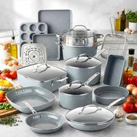 20 Pc Grey Speckle Ceramic (Cookware + Bakeware)