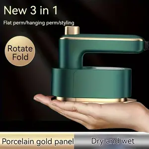 Mini Portable Folding Steam Iron, 180° Rotating New Iron Steamer for Clothes, Fast Heating, Handheld, Quick Wrinkle, Compact Handheld Steam Iron for Travel, College Dorm, Back to School, Apartment, Home Office (40W), Mini Travel Steam Iron