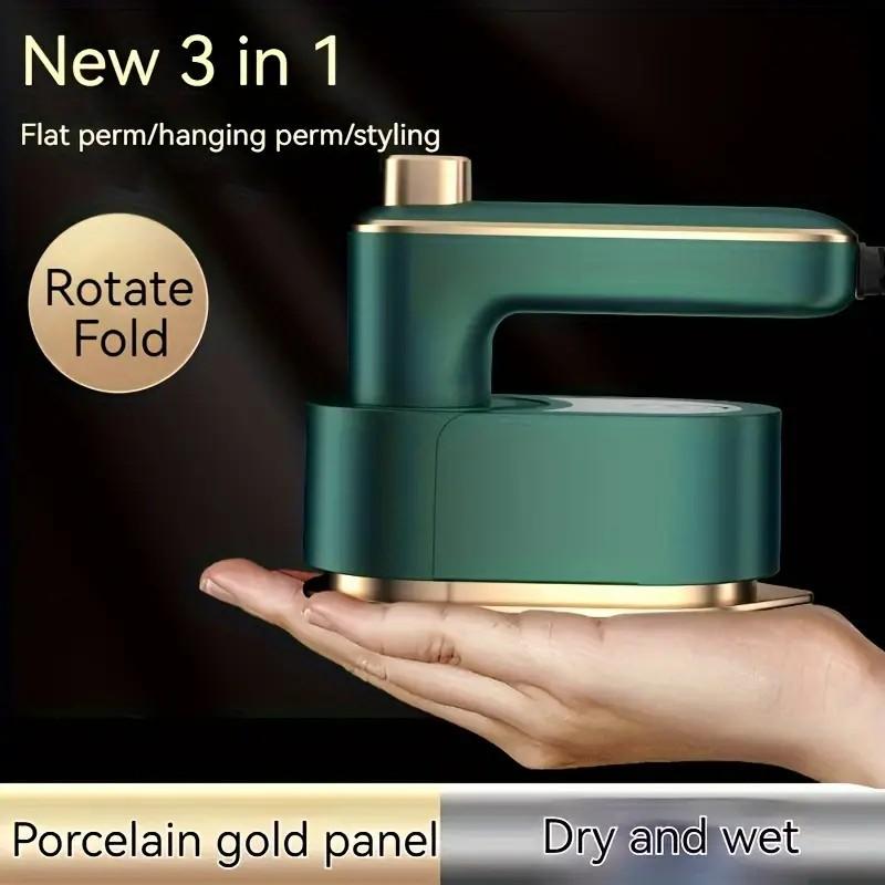 Mini Portable Folding Steam Iron, 180° Rotating New Iron Steamer for Clothes, Fast Heating, Handheld, Quick Wrinkle, Compact Handheld Steam Iron for Travel, College Dorm, Back to School, Apartment, Home Office (40W), Mini Travel Steam Iron