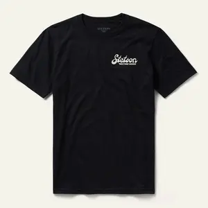 Stetson Unisex Eagle Carrying Stetson Hat Black 100% Cotton S/S T-Shirt