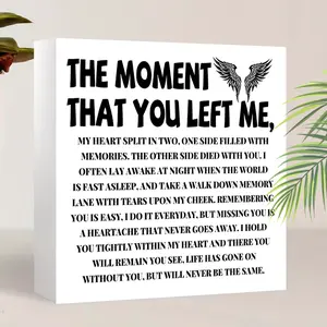 Memorial PVC Figurine, Square Shape Design, Decorative Ornament for Remembrance, Sympathy Gift Idea, Thoughtful Memorial Keepsake