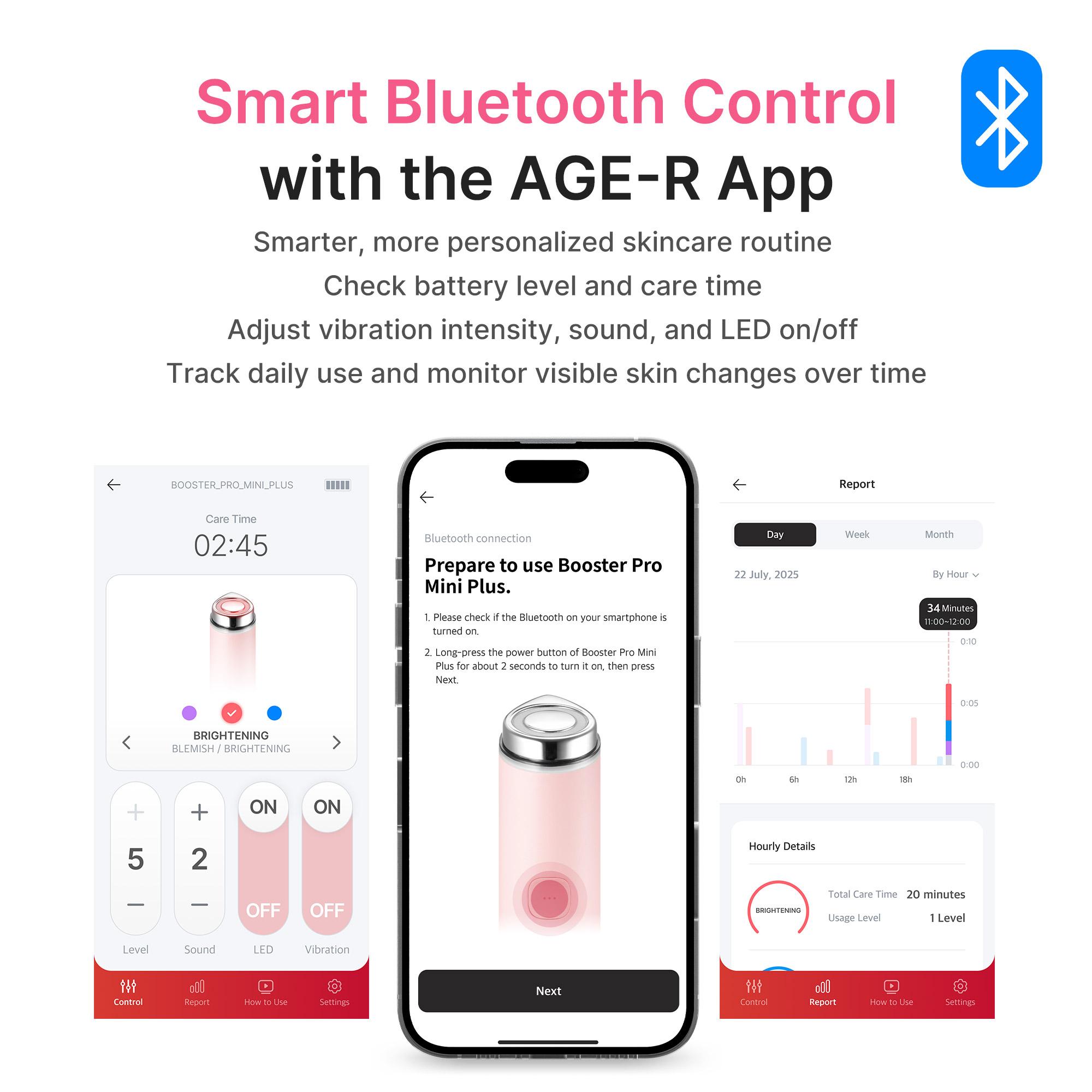 [NEW] [medicube] Booster Facial Cleansing Device - Pink / Beige ㅣMini Booster Pro Plus + Booster Facial Cleansing Device HeadㅣK-beauty Facial Device for deep gentle cleansing, visible skin definition care & enhanced skincare absorption