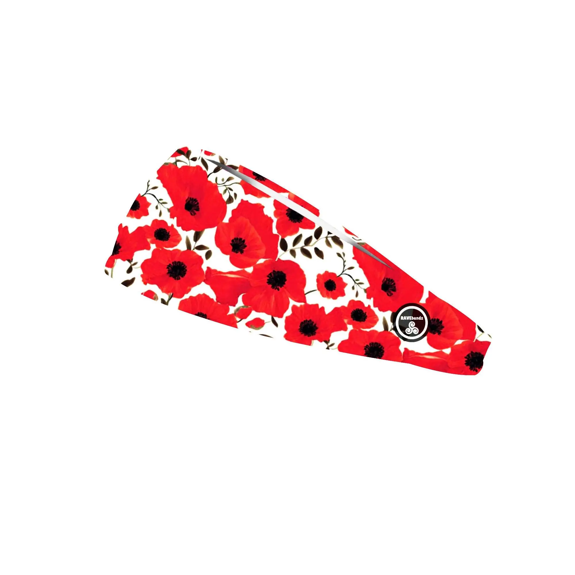 RAVEbandz The Pro - Wide Stretch Headband (Poppies)