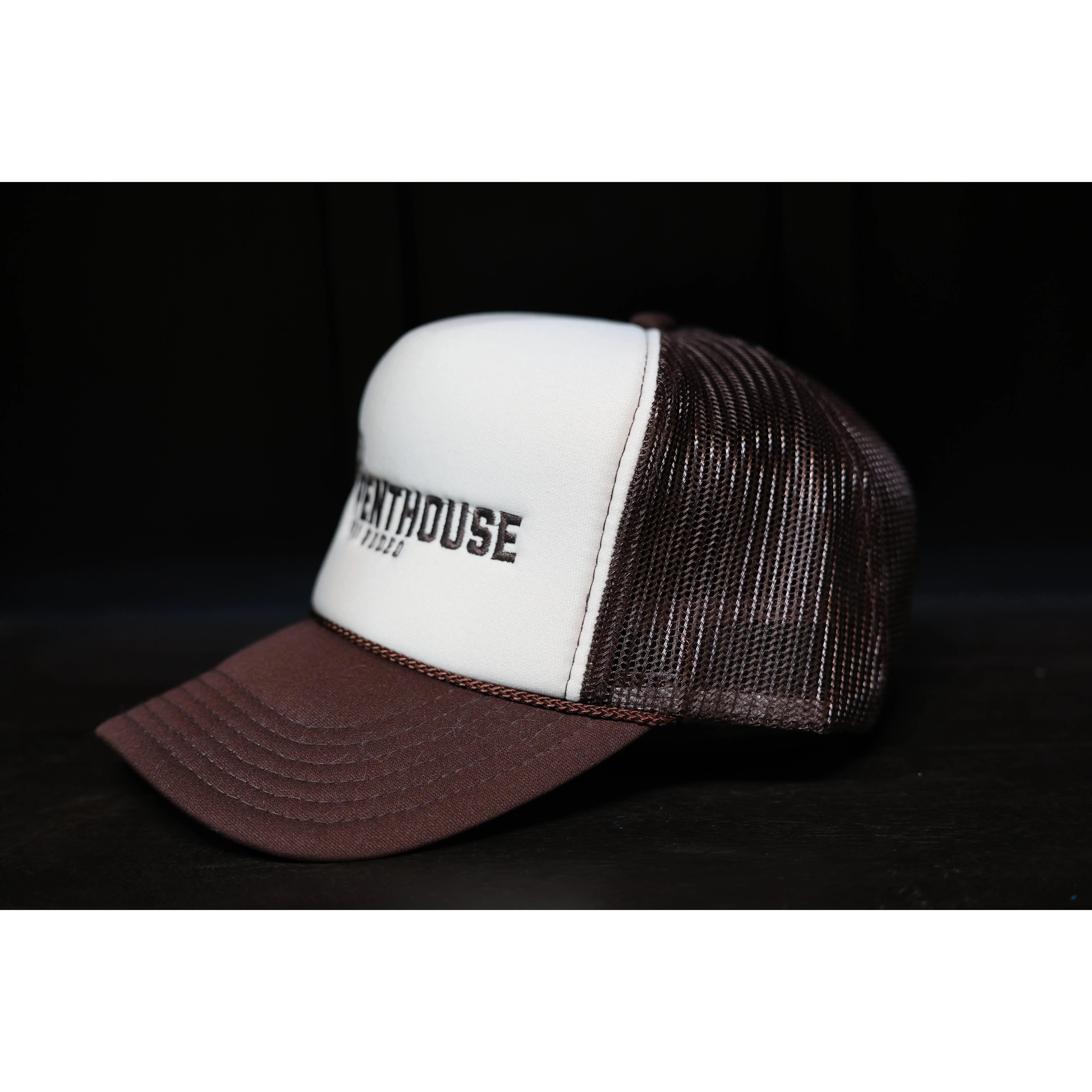 Penthouse Pro Rodeo: Khaki/Chocolate Trucker Hat