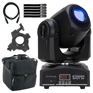 Eliminator Lighting STINGER-SPOT-30 Mini Moving Head with Lighting Fixture Protective Case Package