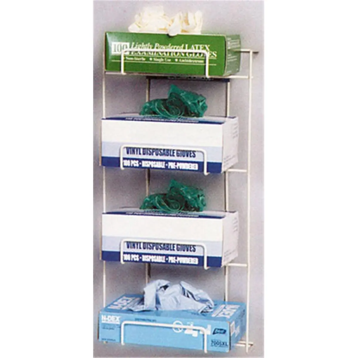 212 MAIN PVC Coated Vinyl Box Organiser - 24.5 in. H Glove Storage Rack, Top Exam Glove Dispenser with Included Boxes for Office Desk Organization, Includes Boxes