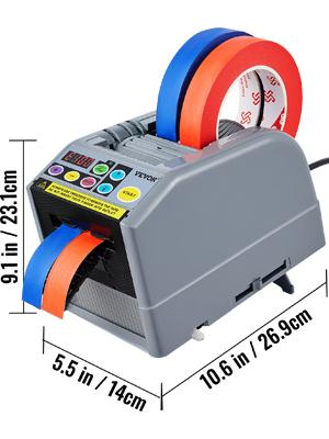 VEVOR Automatic Tape Dispenser Adhesive Electric Tape Cutter Packaging Machine Tape Cutting Machine 6-60mm Tape Width