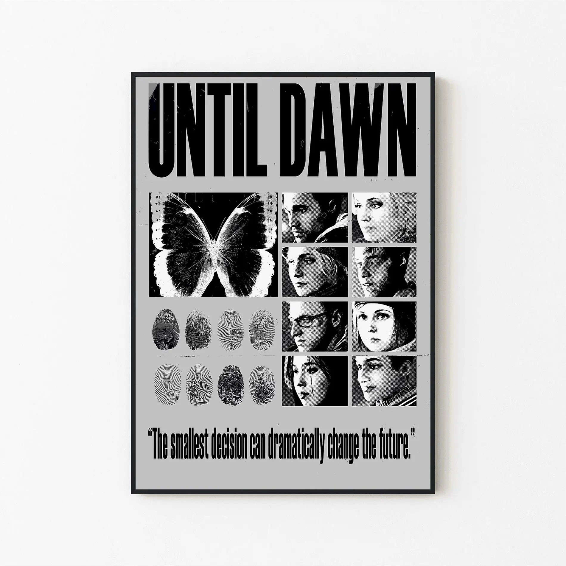[New Gaming Decor - Sale Up To 40%] [Unframe] Until Dawn Game Poster, Interactive Horror Wall Art, Thriller Story Artwork, Gamer Room Decor, Horror Fan Gift