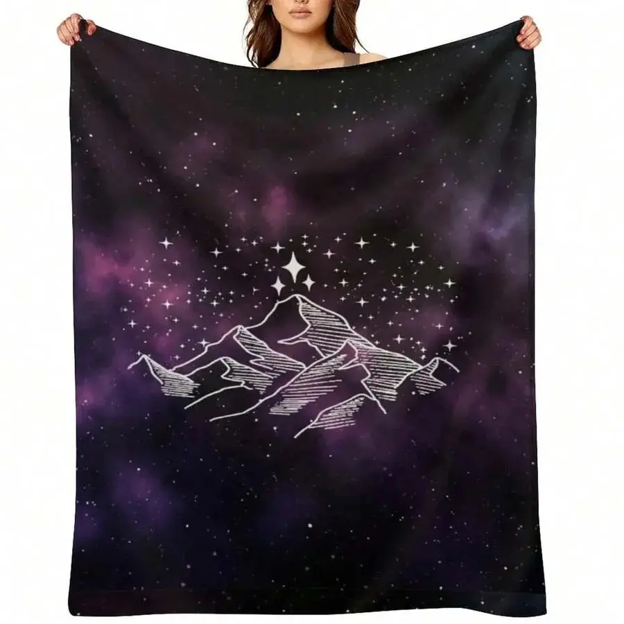 ACOTAR Velaris Galaxy Throw Blanket - Soft, Portable Textile Bedding Throw Blanket