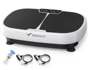 MERACH EMS Vibration Plate Exercise Machine, Lymphatic Drainage Machine, Whole Body Workout Vibration Platform for Wellness and Fitness, dealsforyoudays