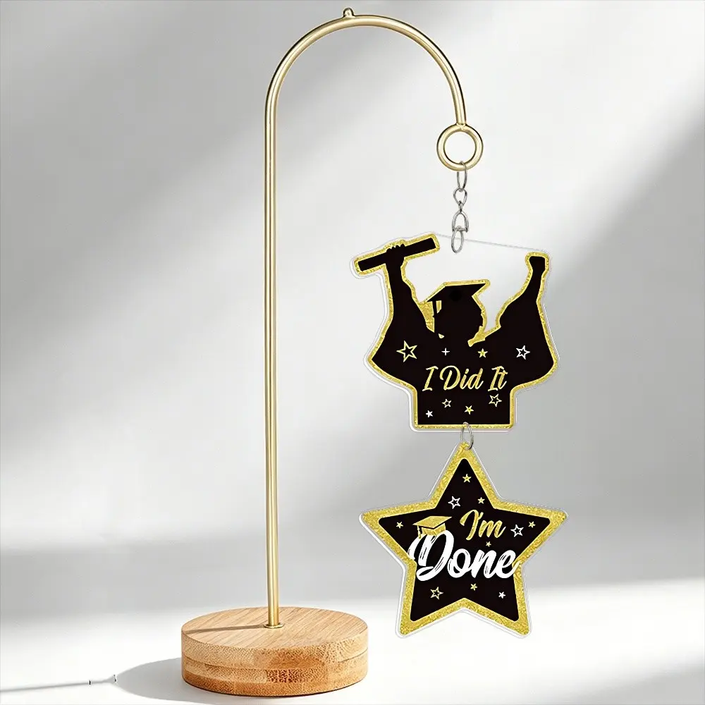 Graduation Star Acrylic Ornament, Design, Hanging Keepsake Gift for Graduates, Party & Home Decor