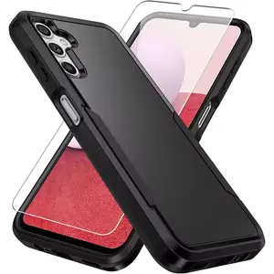 Entronix Bundle Compatible with Galaxy S24 Plus - Soft-Touch Dual-Layer Case & 1 Clear Screen Protector